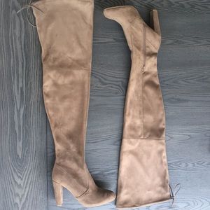 H&M tan thigh high boots